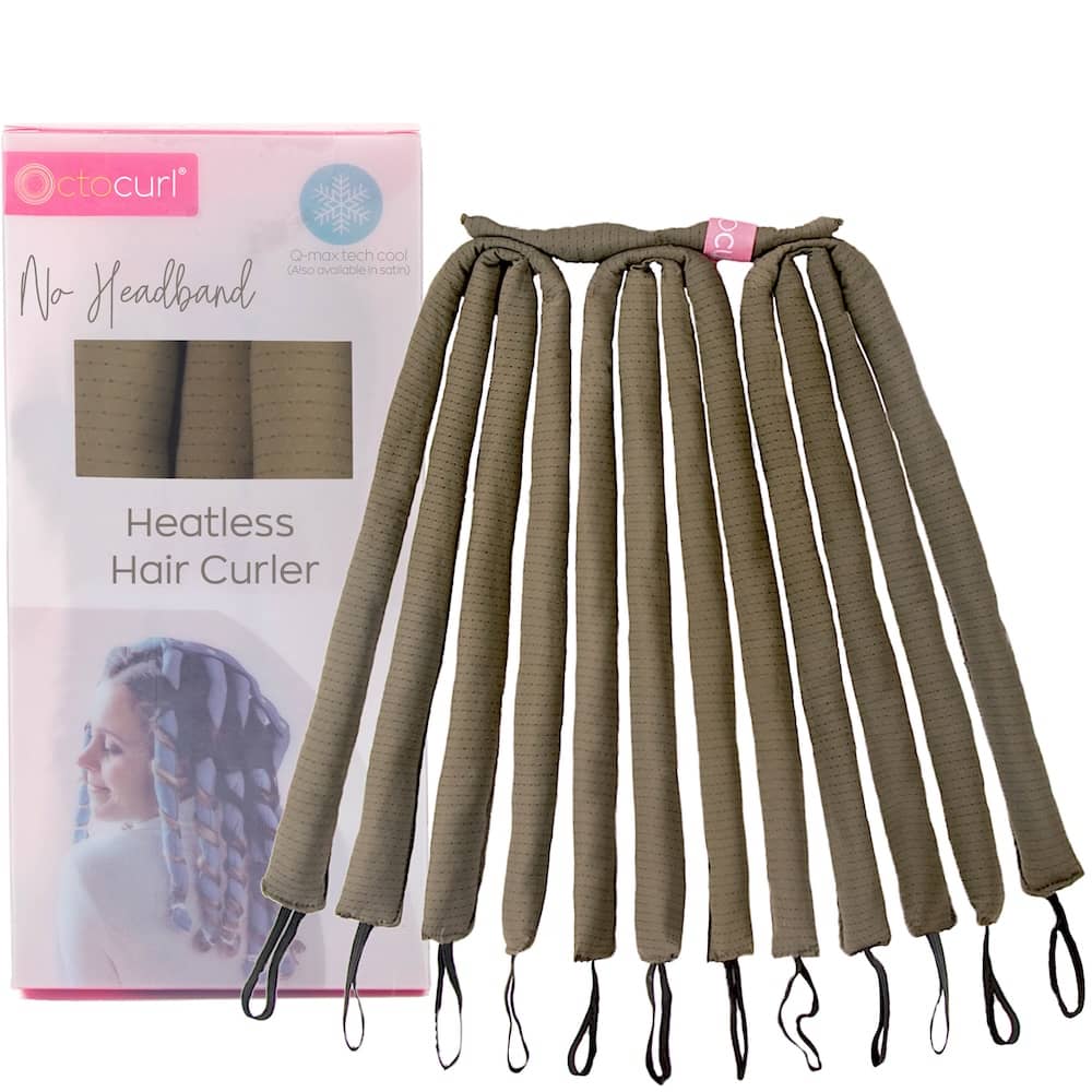 NO HEADBAND OCTOCURL - Q-Max Cool Fabric - Soft Hair Curlers
