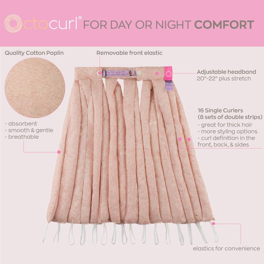 ORIGINAL OCTOCURL - COTTON POPLIN - Heatless Curler Headband