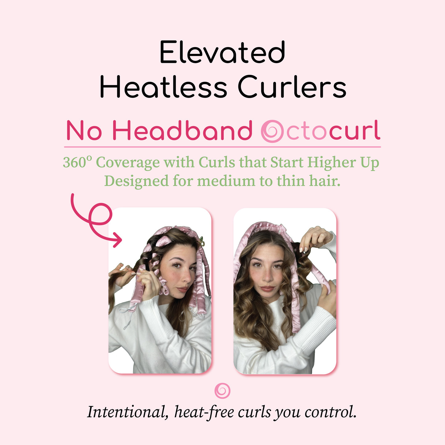 No Headband Octocurl – QMax Heatless Curling Wrap