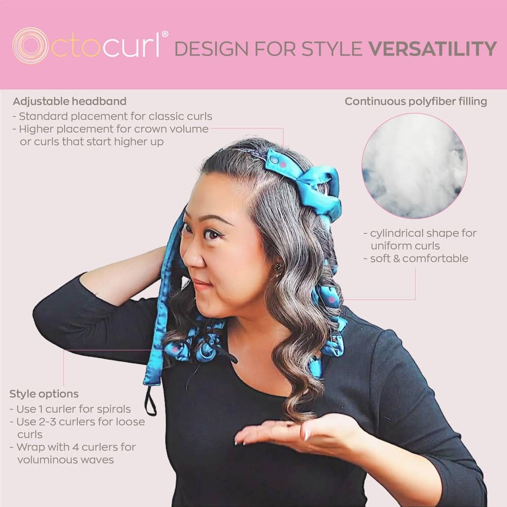 ORIGINAL OCTOCURL - SATIN - Heatless Curler Headband