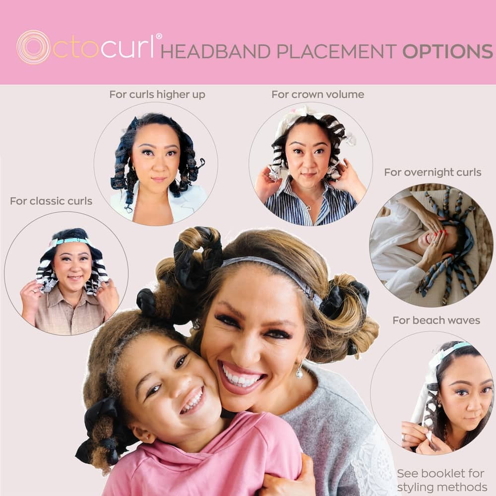 ORIGINAL OCTOCURL - SATIN - Heatless Curler Headband