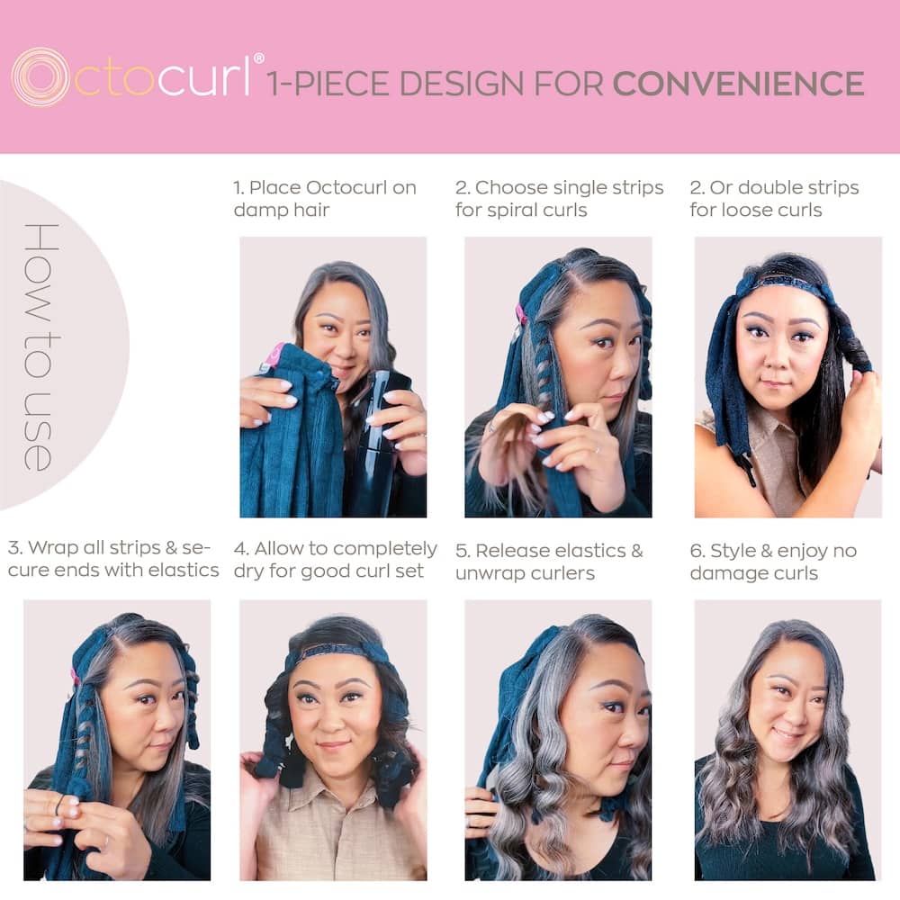 ORIGINAL OCTOCURL - MICROFIBER - Heatless Curler Headband