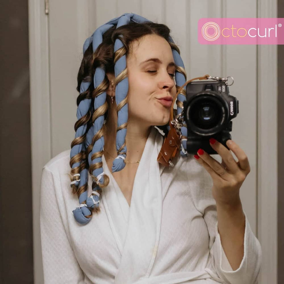 NO HEADBAND OCTOCURL - Q-Max Cool Fabric - Soft Hair Curlers – Octocurl ...