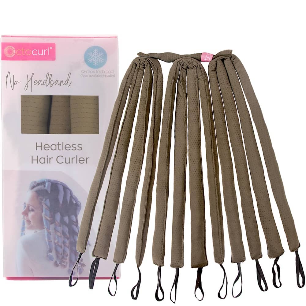 NO HEADBAND OCTOCURL - Q-Max Cool Fabric - Soft Hair Curlers
