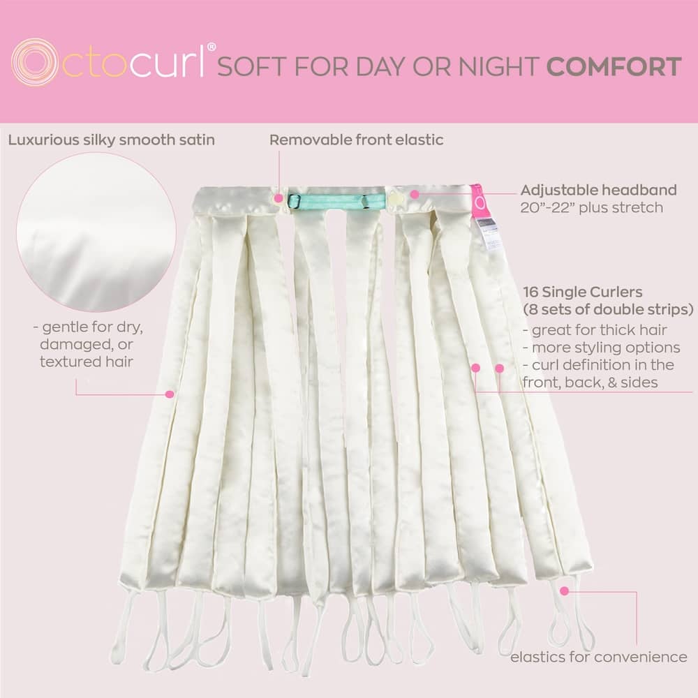 ORIGINAL OCTOCURL - SATIN - Heatless Curler Headband